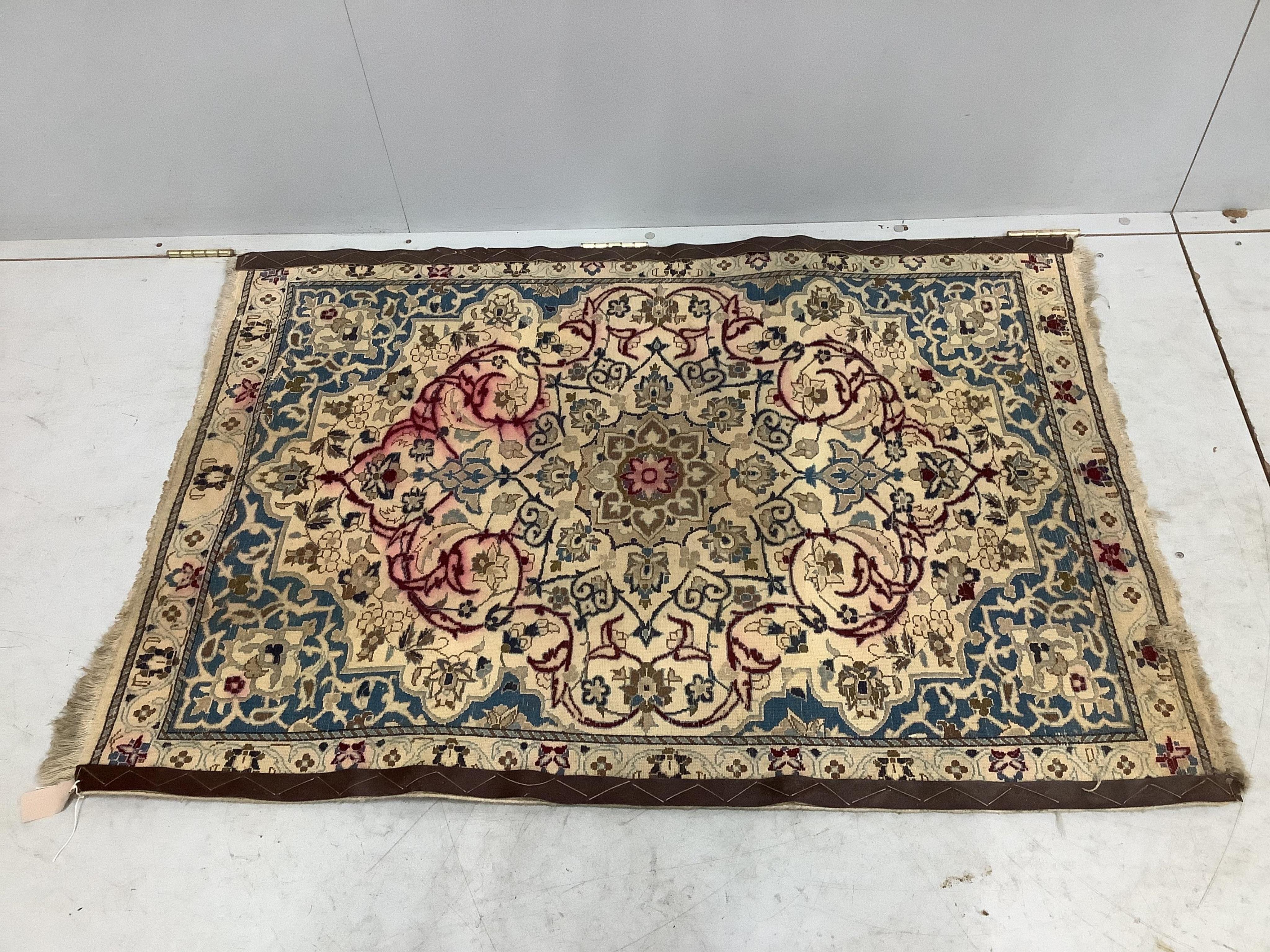 Three North West Persian style rugs and one other rug, largest 200 x 110cm. Condition - poor to fair